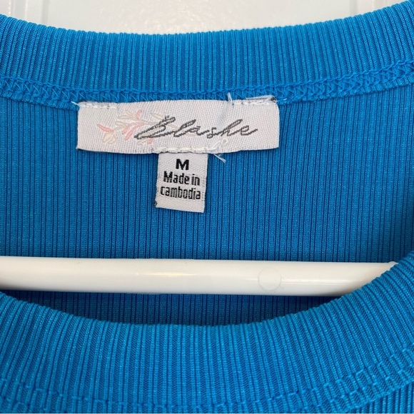 Blashe Women's Blue Tank Top Body Suit Size Medium NWT - Picture 8 of 10